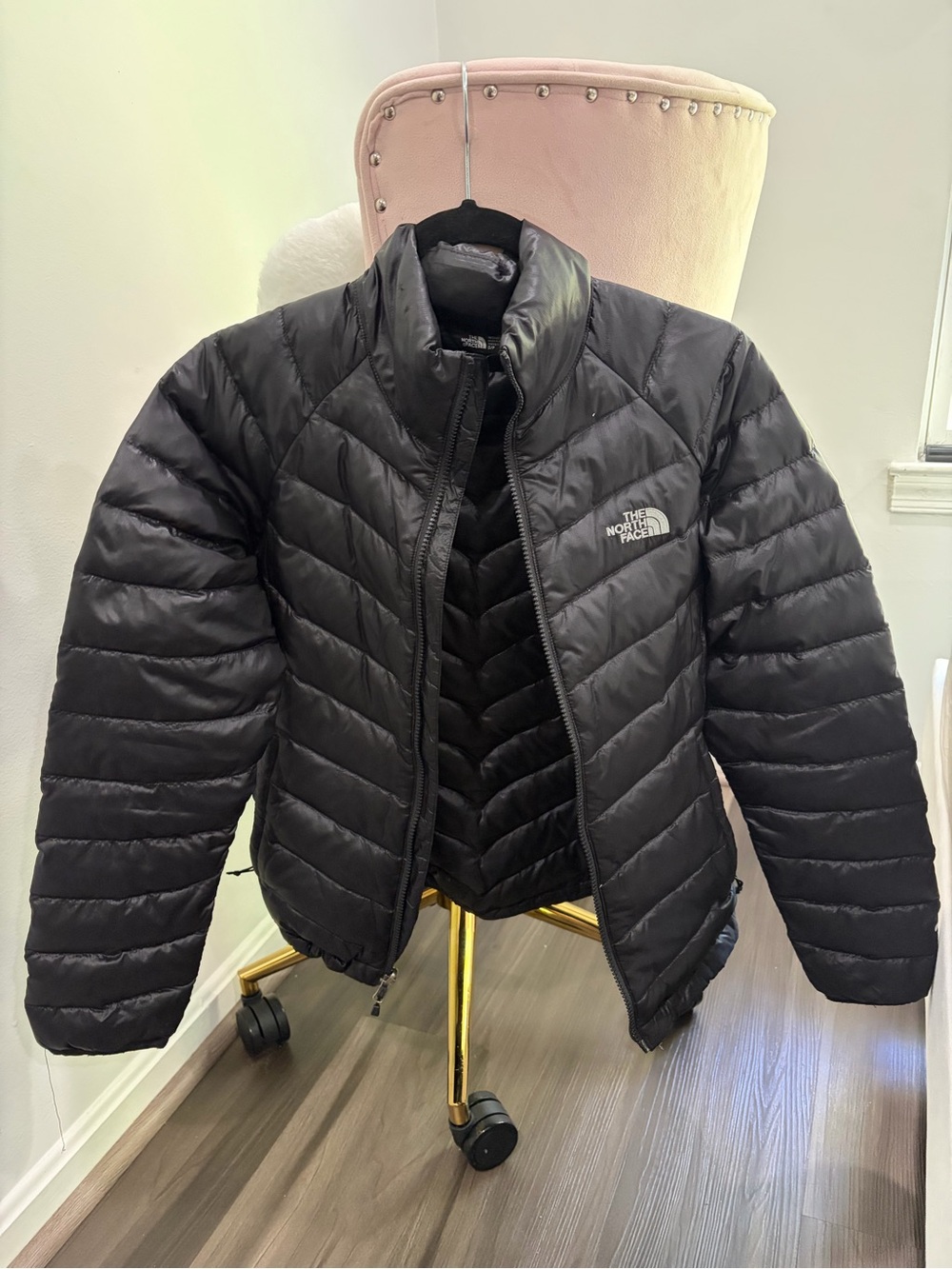 The North Face Black Chevron Quilted Jacket